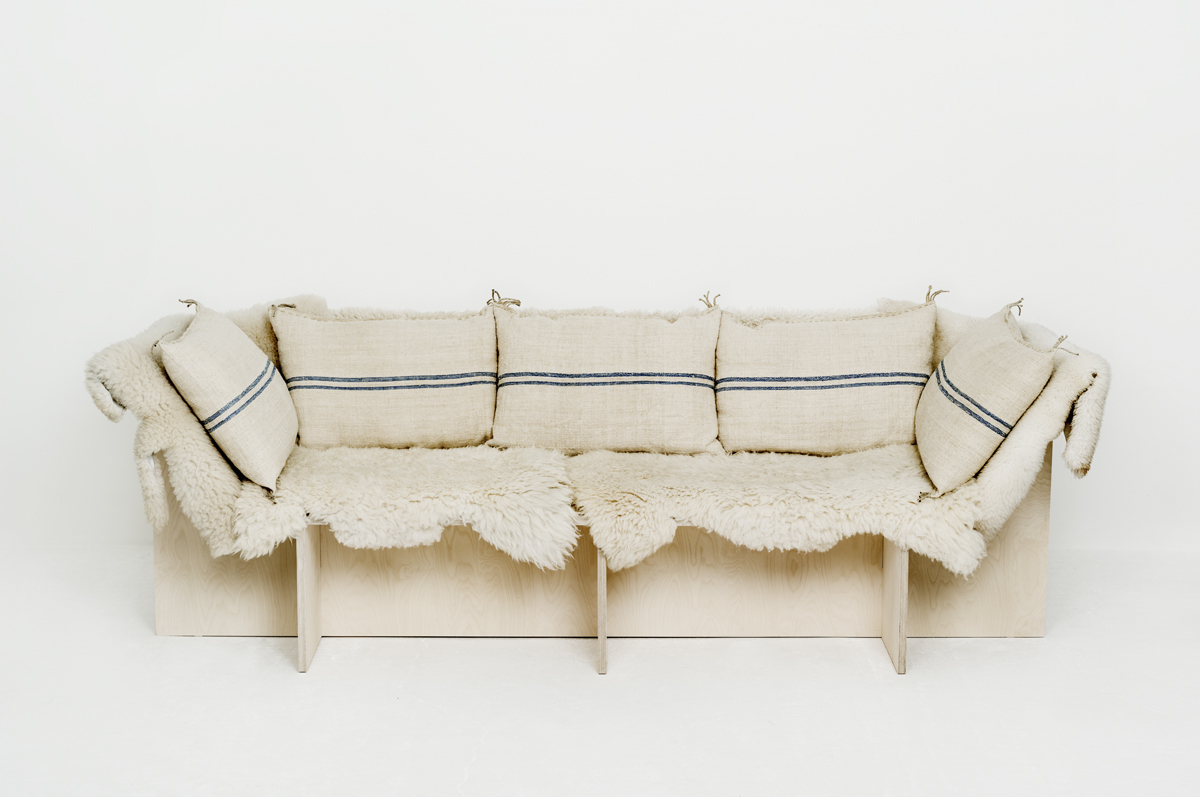 Blue sofa from les foins