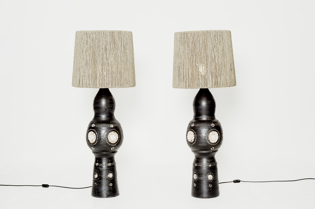 A pair of floor lamp produced by Georges Pelletier. 