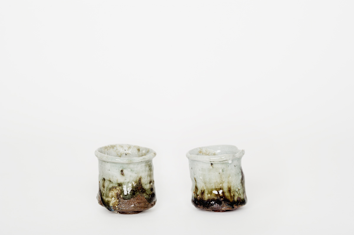 vase japonais en céramique les foins vue face